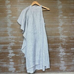 Arlo & Ollie 100% Cotton One Sleeve Dress Organic Prairie Beachy Boho Womens S/M